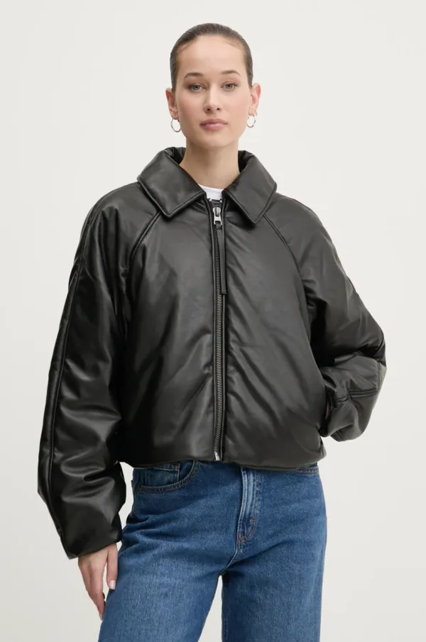 HUGO Jakna HUGO za žene, boja: crna, za zimu, oversize, 50529009