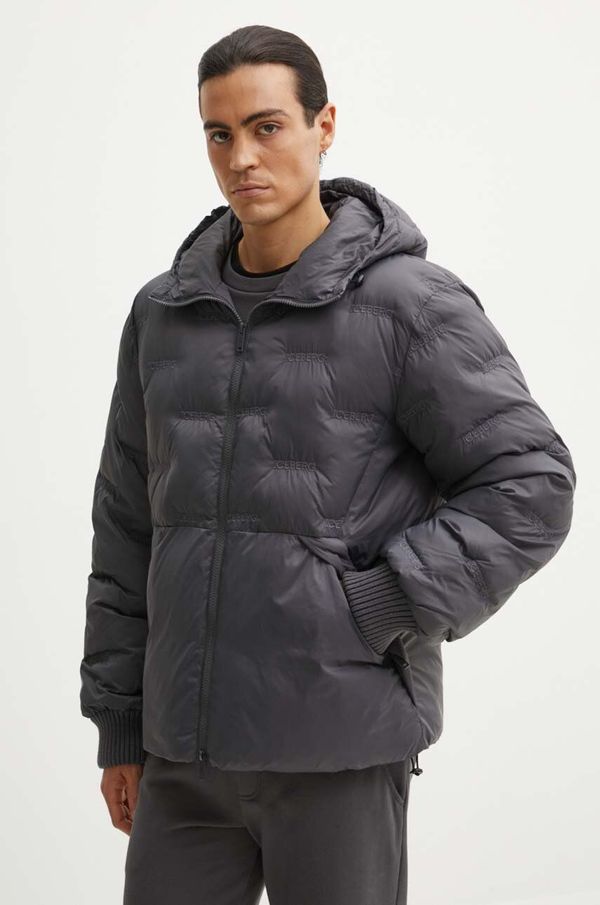 Iceberg Jakna Iceberg za muškarce, boja: siva, za zimu, J040 6401