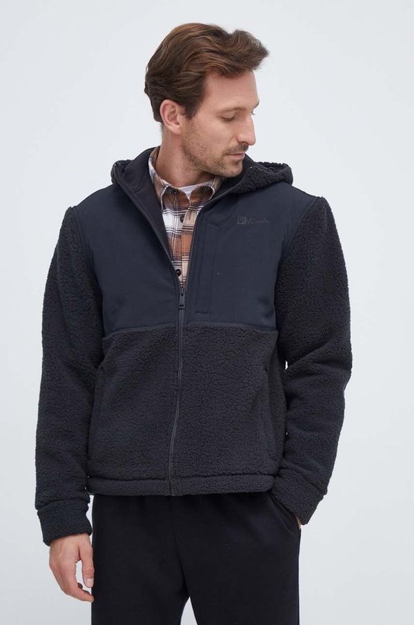 Jack Wolfskin Jakna Jack Wolfskin za muškarce, boja: crna, za prijelazno razdoblje