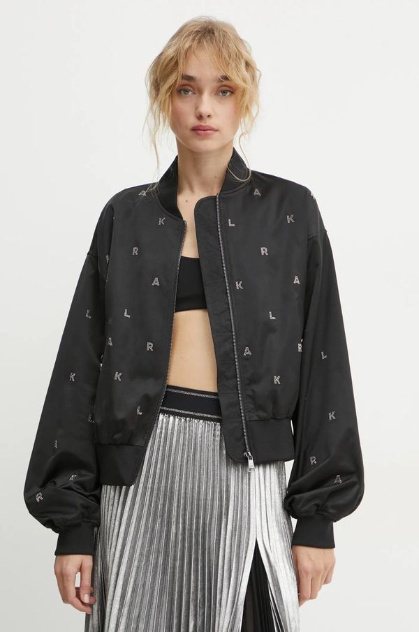 Karl Lagerfeld Jakna Karl Lagerfeld boja: crna, za prijelazno razdoblje, A1W14023
