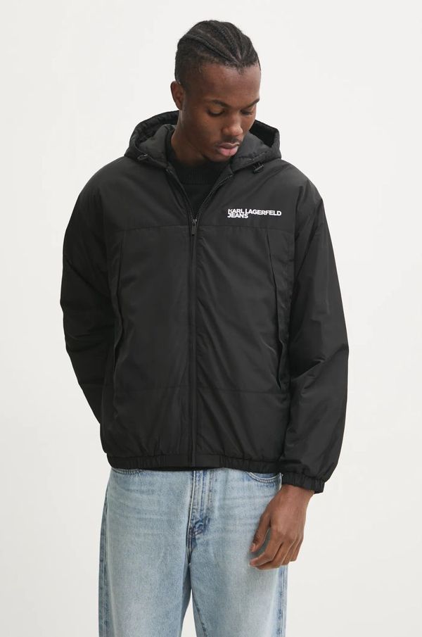 Karl Lagerfeld Jeans Jakna Karl Lagerfeld Jeans za muškarce, boja: crna, za zimu, A1M15006