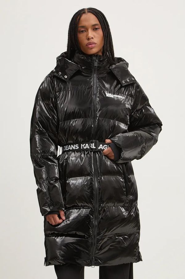 Karl Lagerfeld Jeans Jakna Karl Lagerfeld Jeans za žene, boja: crna, za zimu, oversize, 246J1506