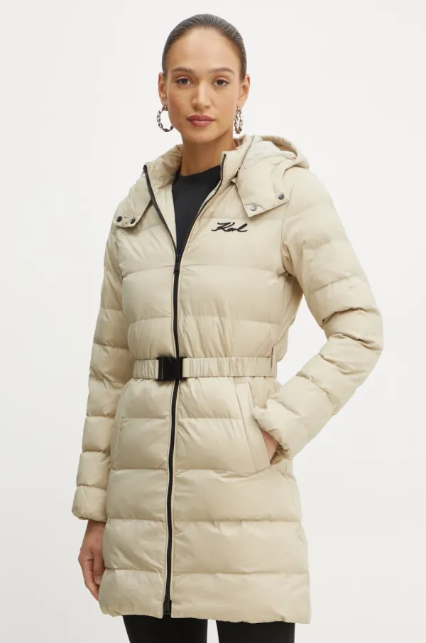 Karl Lagerfeld Jakna Karl Lagerfeld za žene, boja: bež, za zimu, 246W1514