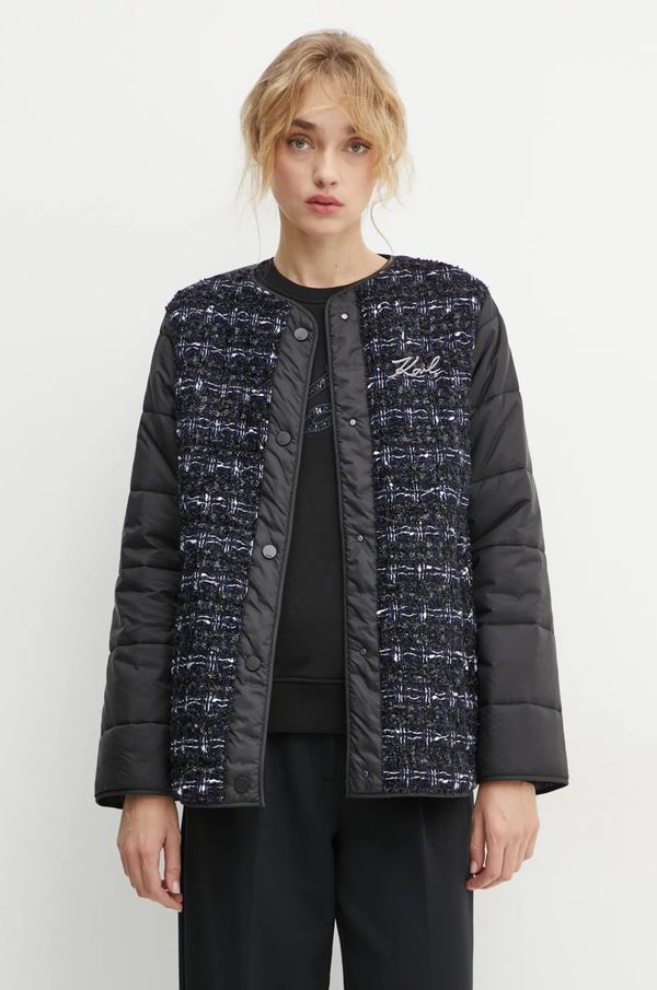 Karl Lagerfeld Jakna Karl Lagerfeld za žene, boja: tamno plava, za prijelazno razdoblje, A1W15028