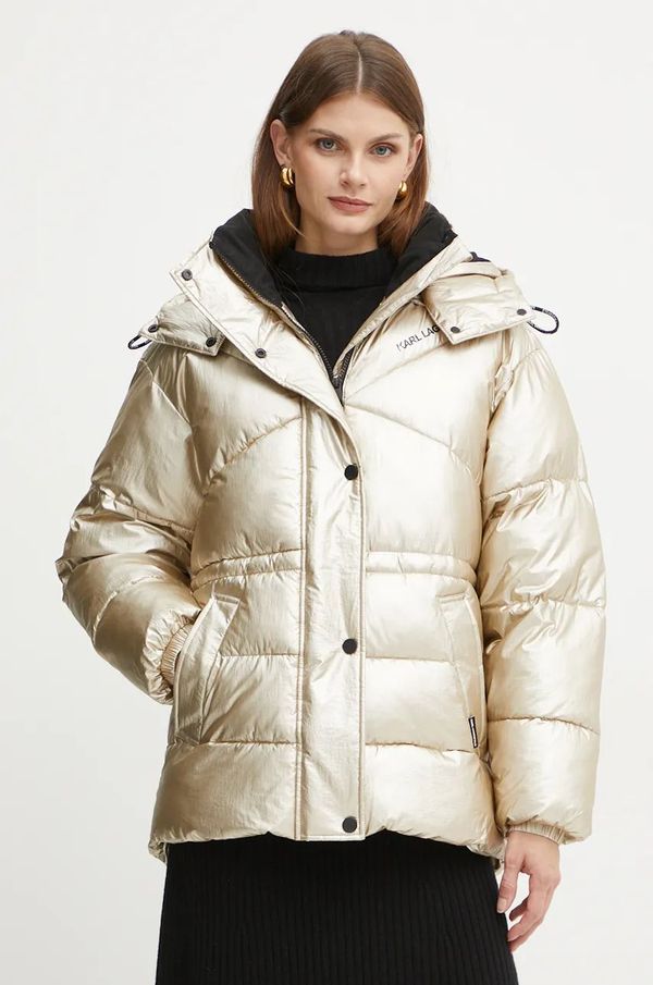 Karl Lagerfeld Jakna Karl Lagerfeld za žene, boja: zlatna, za zimu, oversize, 246W1504
