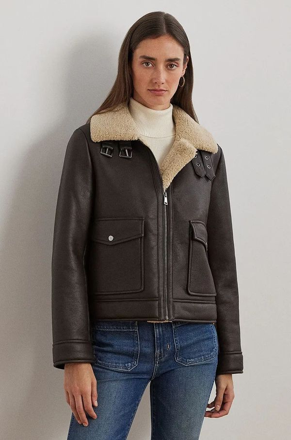 Lauren Ralph Lauren Jakna Lauren Ralph Lauren za žene, boja: smeđa, za prijelazno razdoblje, 297957530