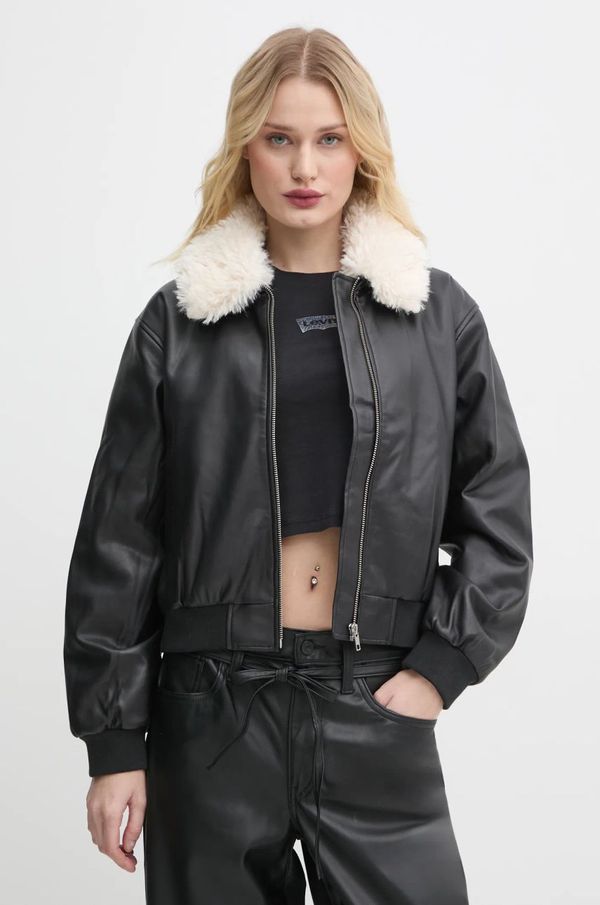 Levi's Jakna Levi's za žene, boja: crna, za prijelazno razdoblje, A8975