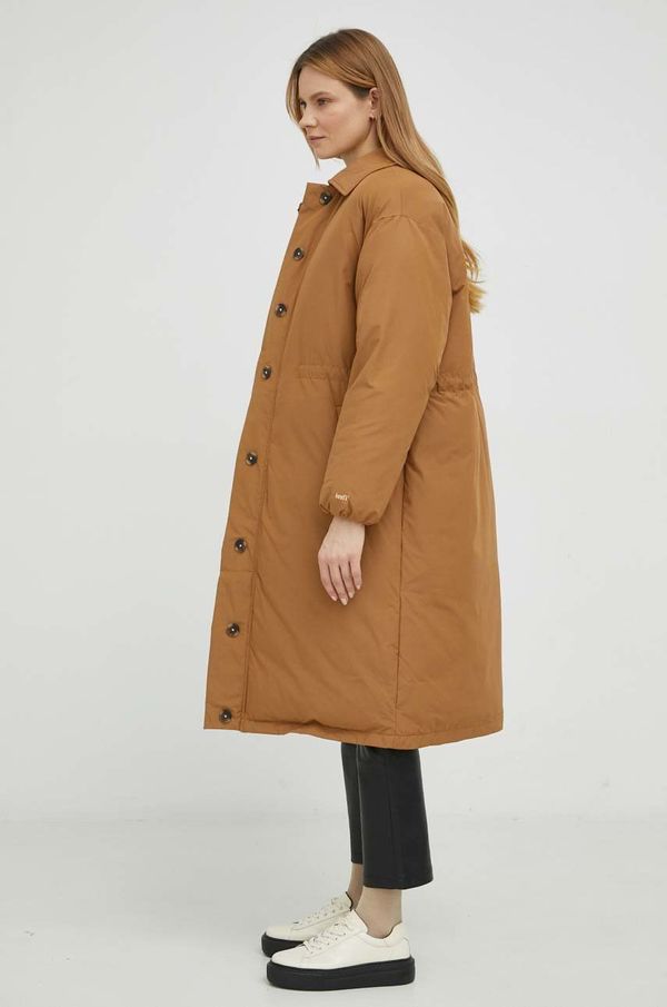 Levi's Jakna Levi's za žene, boja: smeđa, za zimu, oversize
