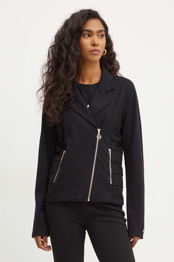 Liu Jo Jakna Liu Jo za žene, boja: crna, jednoredno zakopčavanje, bez uzorka, TF4283 JS182