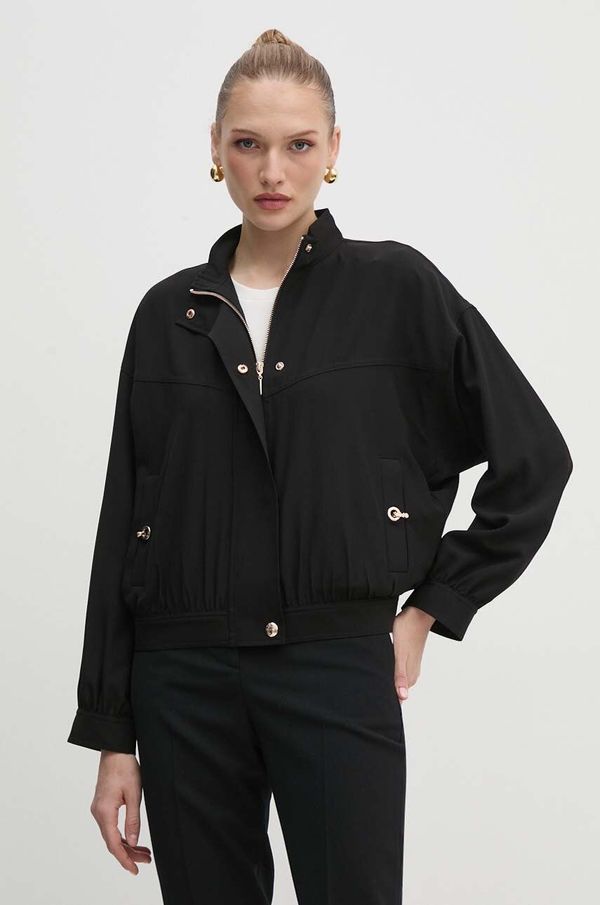 Liu Jo Jakna Liu Jo za žene, boja: crna, za prijelazno razdoblje, TF4284 TS423