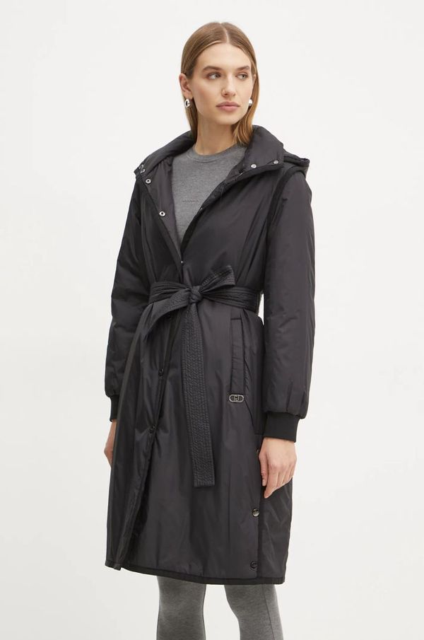 Liu Jo Jakna Liu Jo za žene, boja: crna, za prijelazno razdoblje, WF4119 T2802