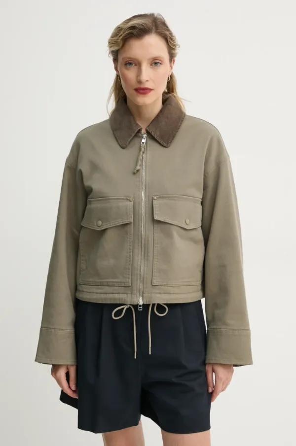 Marc O'Polo Jakna Marc O'Polo za žene, boja: zelena, za prijelazno razdoblje, 5000005888