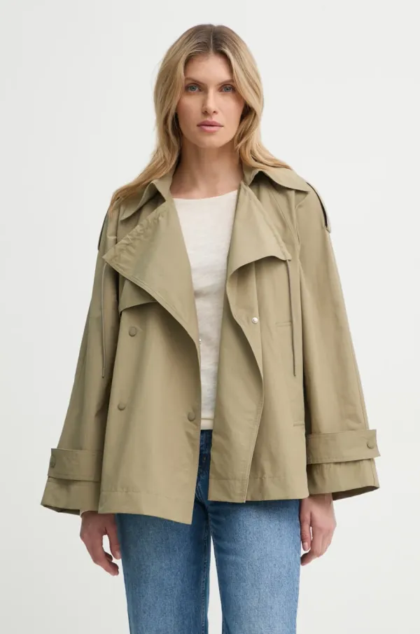 Marc O'Polo Jakna Marc O'Polo za žene, boja: zelena, za prijelazno razdoblje, oversize, 5000006098