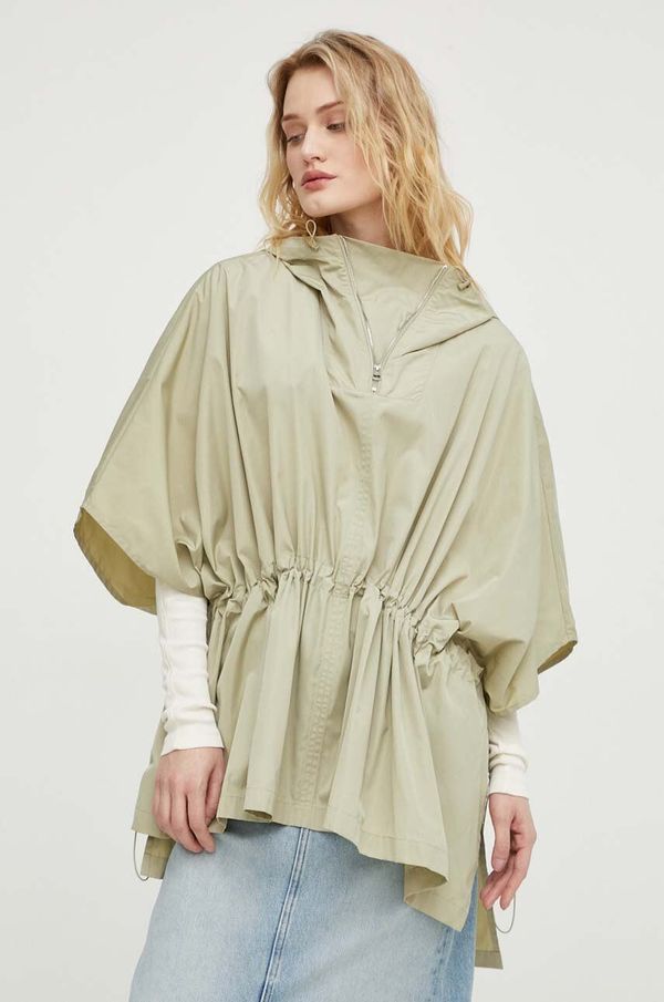 Marc O'Polo Jakna Marc O'Polo za žene, boja: zelena, za prijelazno razdoblje, oversize