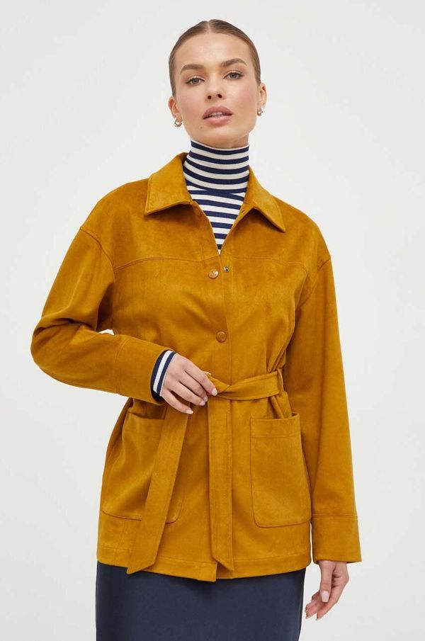 Max Mara Leisure Jakna Max Mara Leisure za žene, boja: žuta, za prijelazno razdoblje