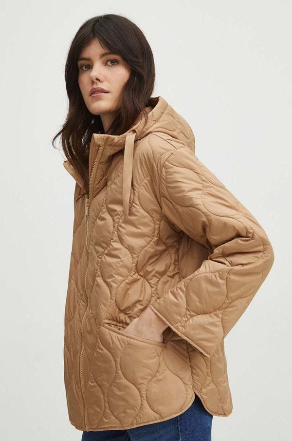 Medicine Jakna Medicine za žene, boja: bež, za prijelazno razdoblje, oversize