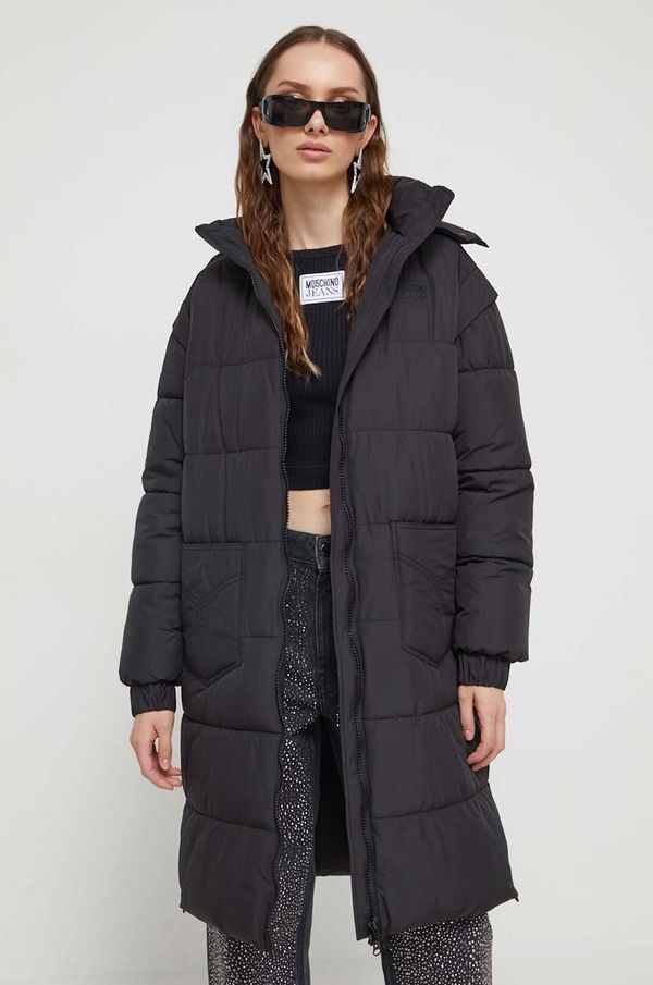 Moschino Jeans Jakna Moschino Jeans za žene, boja: crna, za zimu