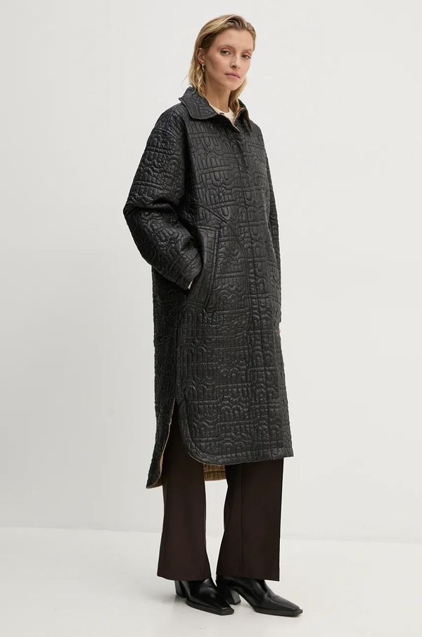 MUNTHE Jakna MUNTHE TILDOS za žene, boja: crna, za prijelazno razdoblje, oversize, 243153624343