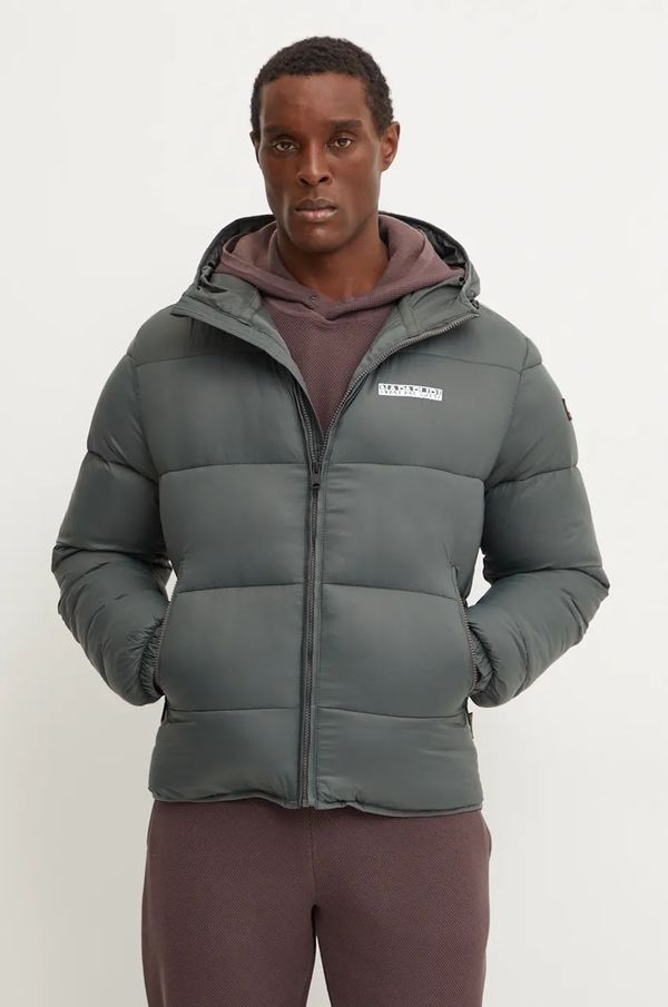 Napapijri Jakna Napapijri A-Suomi za muškarce, boja: zelena, za zimu, NP0A4GJEG1S1