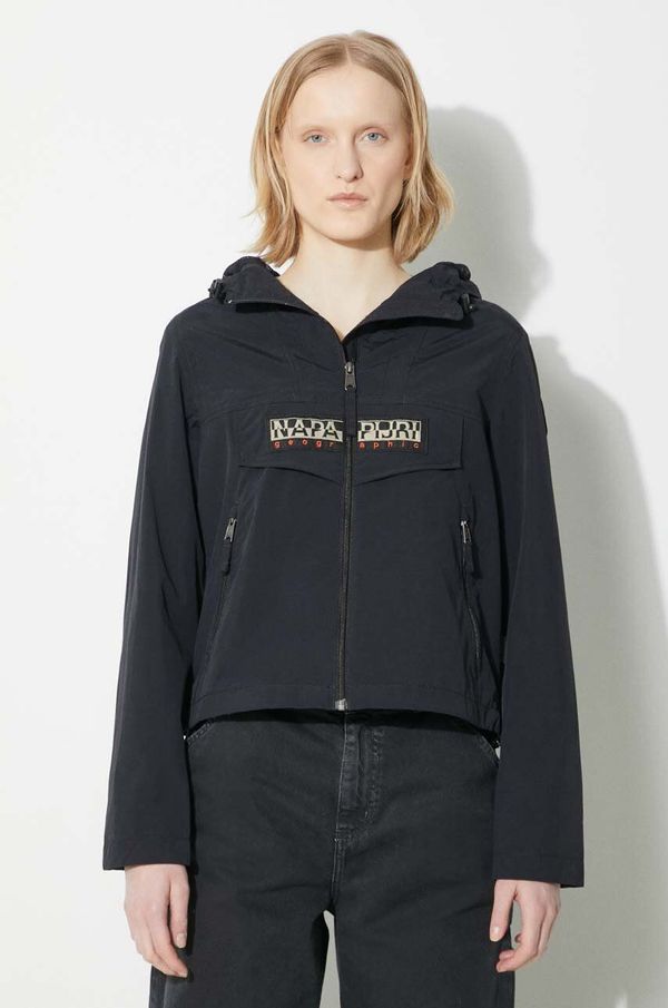 Napapijri Jakna Napapijri Rainforest Op S W za žene, boja: tamno plava, za prijelazno razdoblje, NP0A4HTR0411