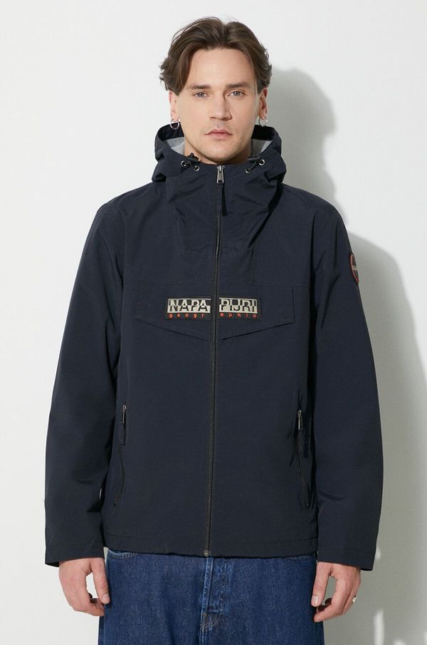 Napapijri Jakna Napapijri Rainforest Open S za muškarce, boja: tamno plava, za prijelazno razdoblje, NP0A4H2O0411