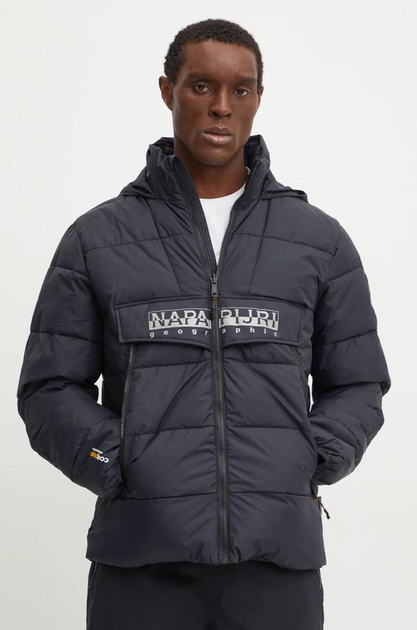 Napapijri Jakna Napapijri Rf Puffer Open za muškarce, boja: crna, za zimu, NP0A4I230411