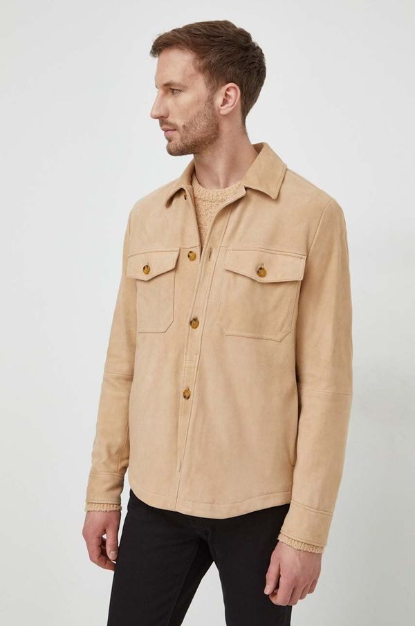 Michael Kors Jakna od brušene kože Michael Kors za muškarce, boja: bež, za prijelazno razdoblje