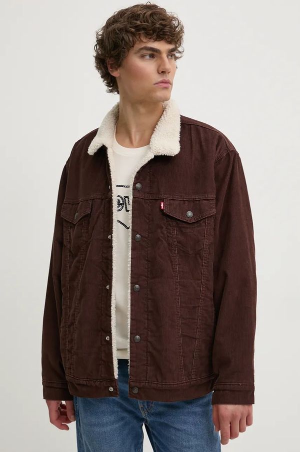 Levi's Jakna od samta Levi's boja: smeđa, za prijelazno razdoblje, A5784