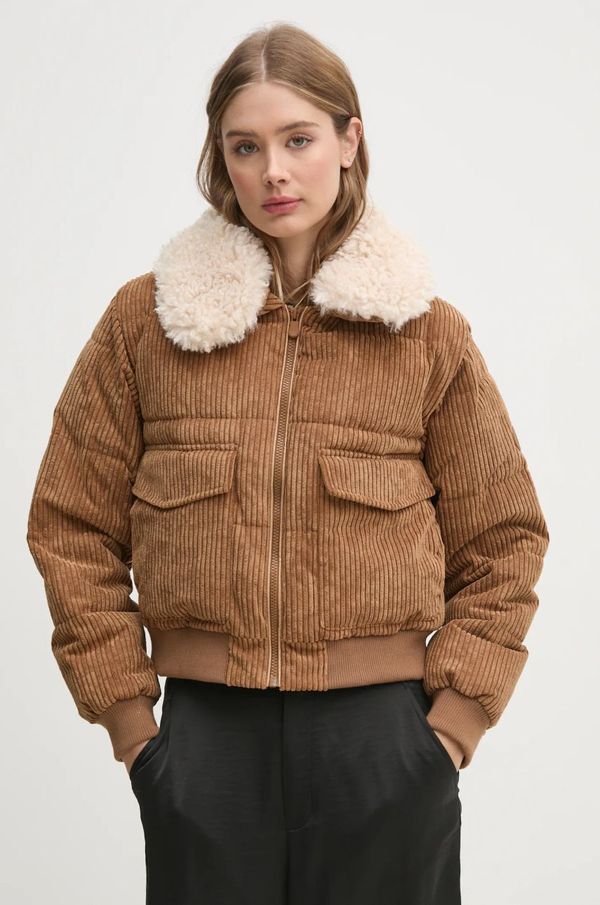 Save The Duck Jakna od samta Save The Duck REILY boja: smeđa, za zimu, D32011W.VELY19