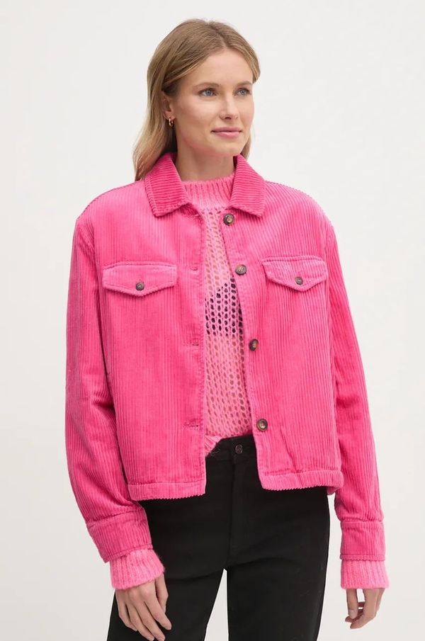 United Colors of Benetton Jakna od samta United Colors of Benetton boja: ružičasta, za prijelazno razdoblje, 2HKTDN06O