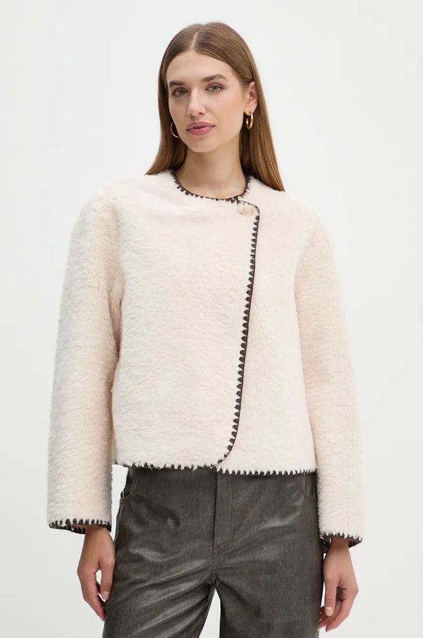 OUI Jakna OUI za žene, boja: bež, za prijelazno razdoblje, oversize, 88997