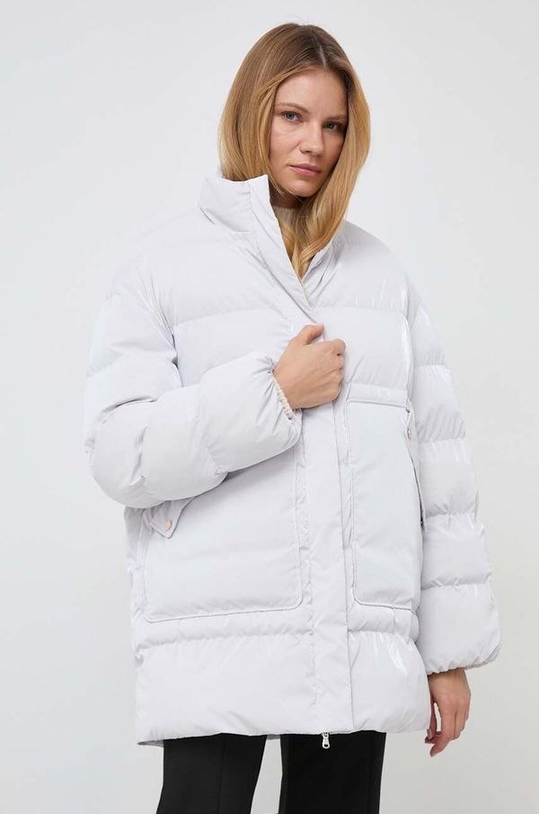 Patrizia Pepe Jakna Patrizia Pepe za žene, boja: siva, za zimu, oversize