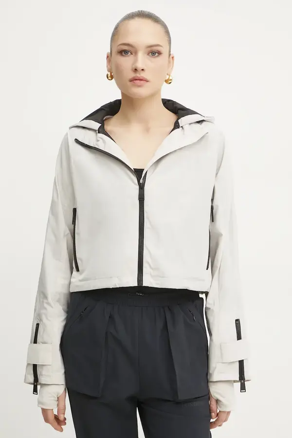 Plein Sport Jakna PLEIN SPORT boja: bež, za prijelazno razdoblje, oversize, SAEC WJB1824 STE003N