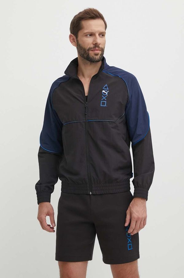 Puma Jakna Puma PUMA X PLAYSTATION za muškarce, boja: crna, za prijelazno razdoblje, 624696