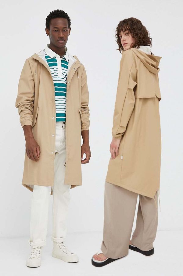 Rains Jakna Rains 18140 Fishtail Parka boja: bež, za prijelazno razdoblje, 18140.24-24Sand