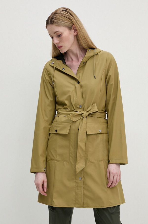 Rains Jakna Rains Curve Jacket W3 za žene, boja: zelena, za prijelazno razdoblje, 18130-44