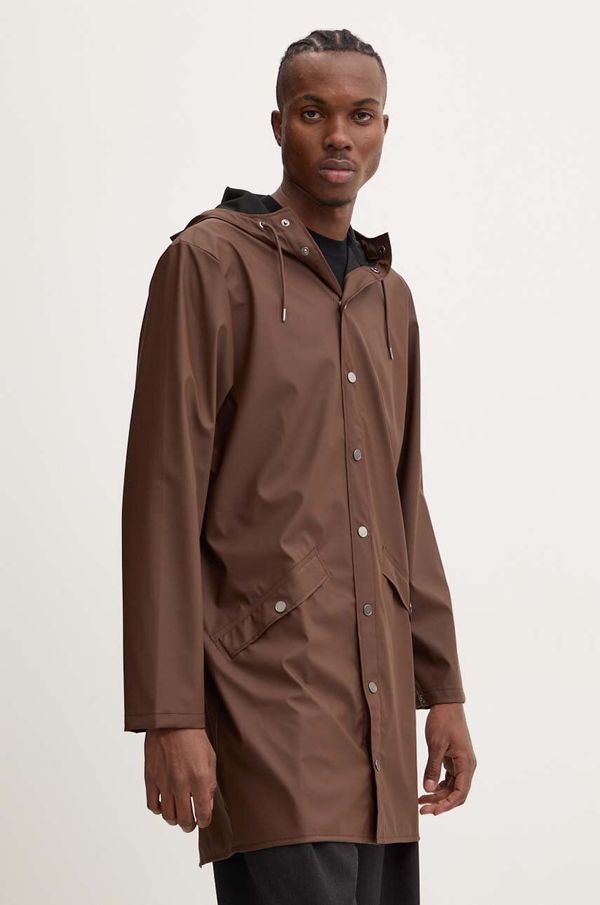 Rains Jakna Rains Long Jacket W3 boja: smeđa, za prijelazno razdoblje, 12020-23