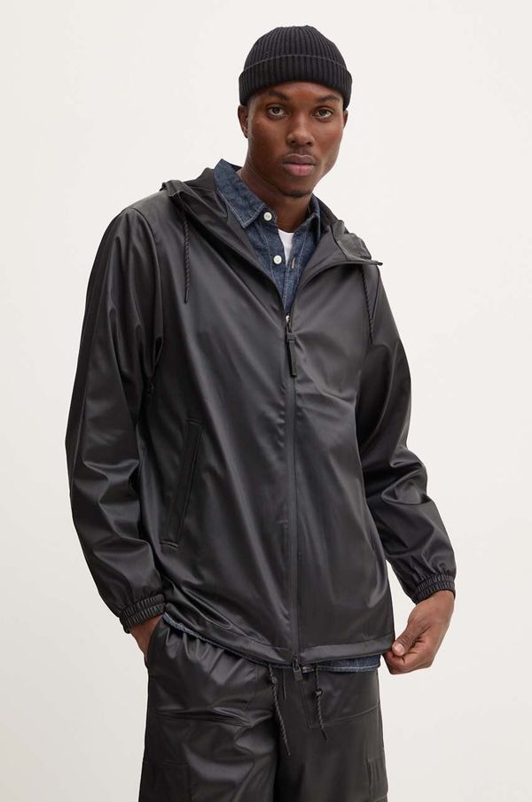 Rains Jakna Rains Storm Breaker W3 boja: crna, za prijelazno razdoblje, oversize, 18370-84