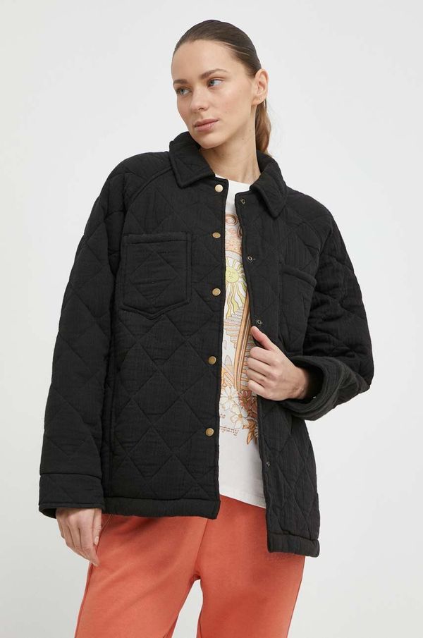 Rip Curl Jakna Rip Curl za žene, boja: crna, za prijelazno razdoblje, oversize