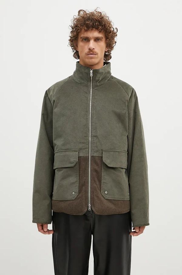 Norse Projects Jakna s dodatkom vune Norse Projects Hakon Solotex Corduroy boja: zelena, za prijelazno razdoblje, N50.0257.8098