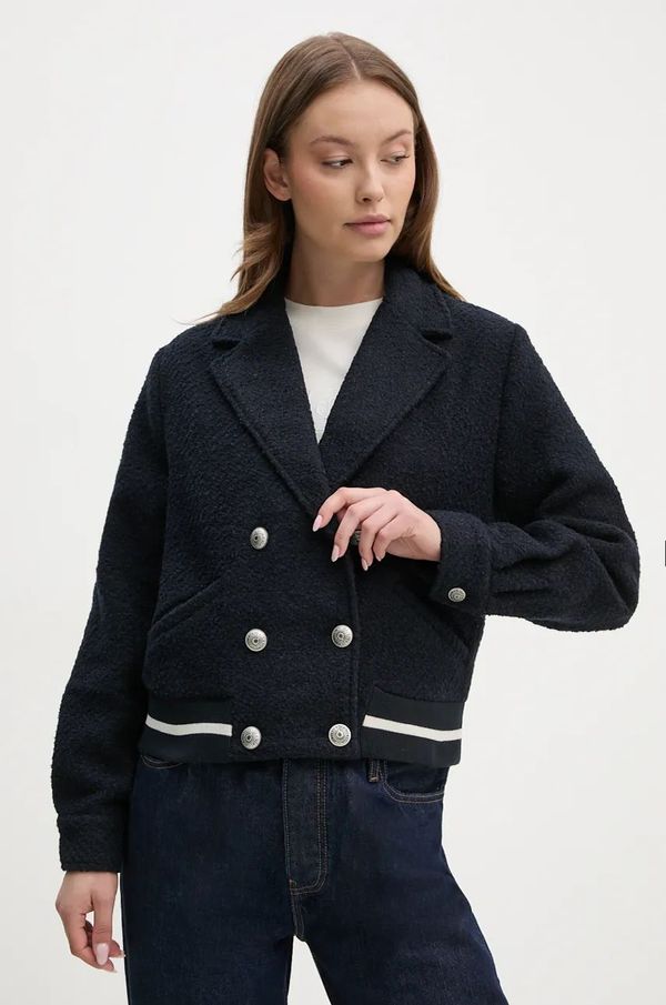 Pepe Jeans Jakna s dodatkom vune Pepe Jeans BIMBA boja: tamno plava, za prijelazno razdoblje, oversize, PL402475