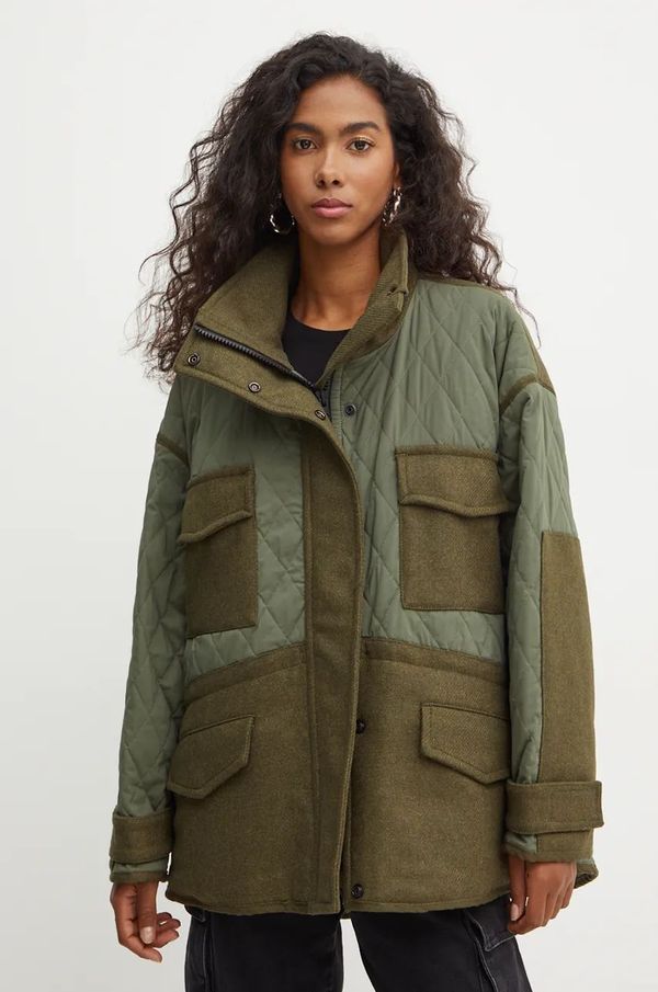 Pinko Jakna s dodatkom vune Pinko boja: zelena, za prijelazno razdoblje, oversize, 104403 A28E