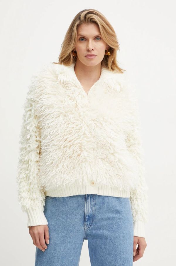 Twinset Jakna s dodatkom vune Twinset boja: bež, za prijelazno razdoblje, 242TT3250