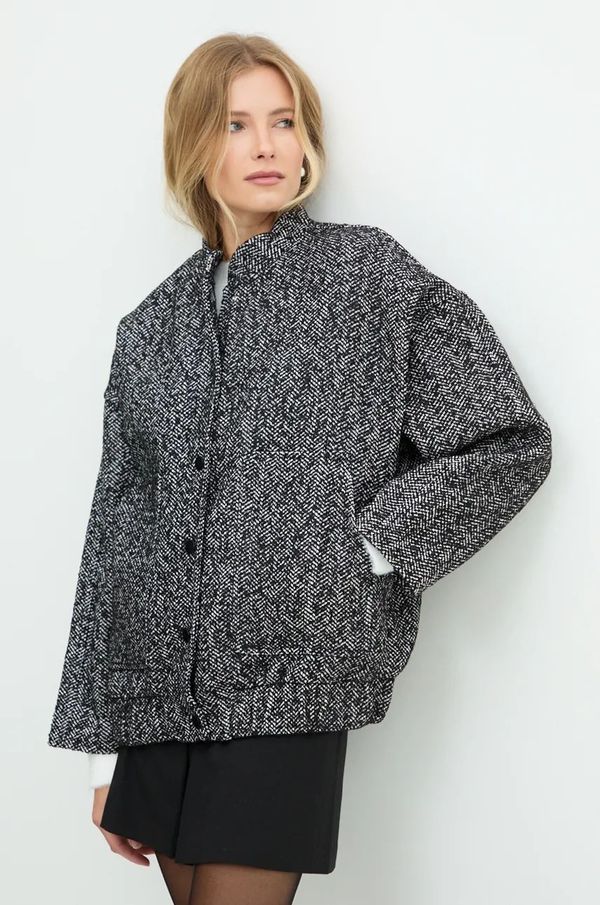 Answear Lab Jakna s vunom Answear Lab boja: crna, za prijelazno razdoblje