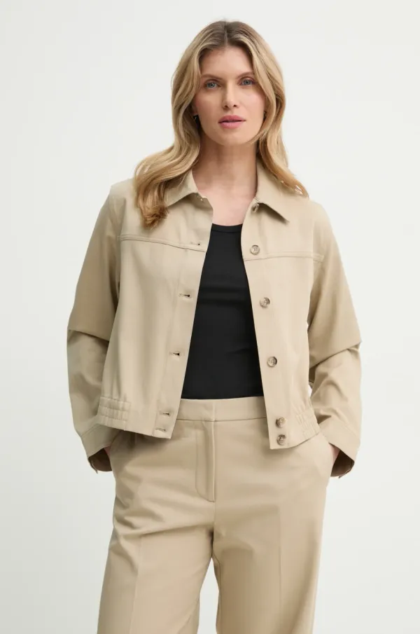 Samsoe Samsoe Jakna Samsoe Samsoe SAESMELLA za žene, boja: bež, za prijelazno razdoblje, F25100009