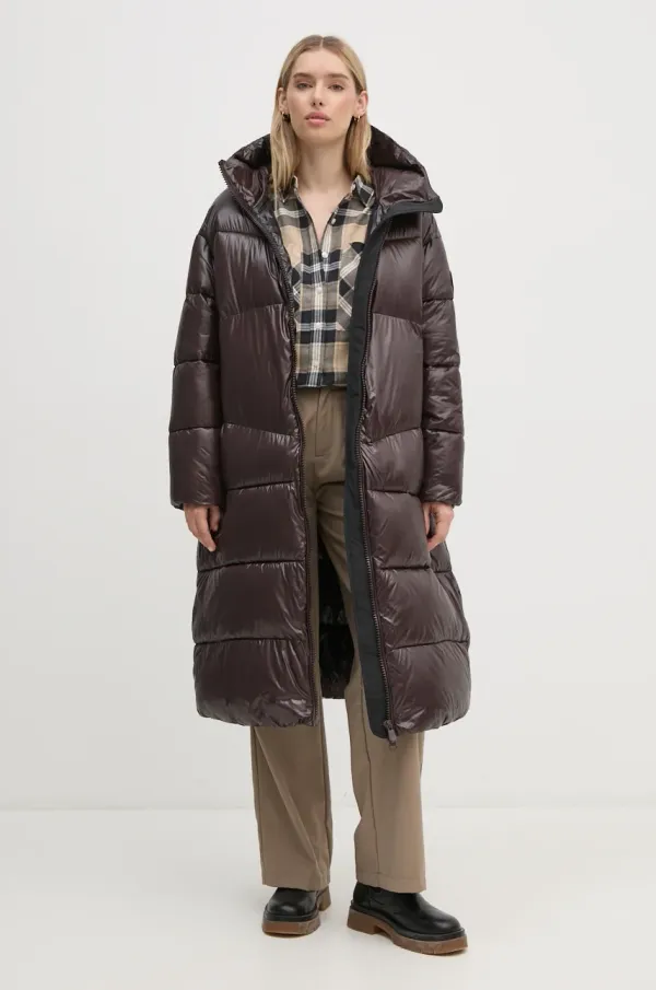 Save The Duck Jakna Save The Duck CLARICE za žene, boja: smeđa, za zimu, oversize, D41864W.LUCK19