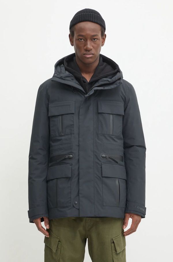 Save The Duck Jakna Save The Duck KEATON za muškarce, boja: crna, za zimu, C31972M.EPIK19