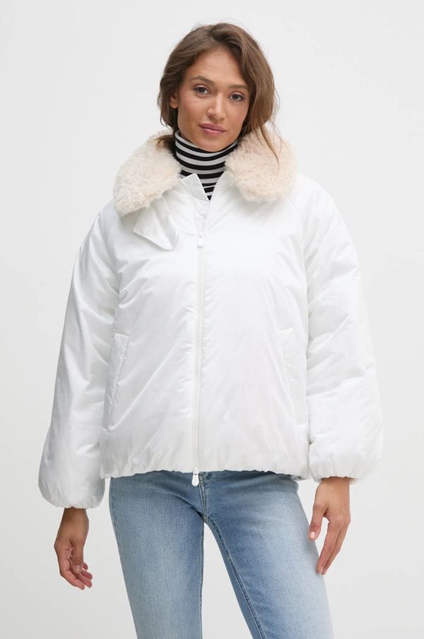 Save The Duck Jakna Save The Duck PETAL za žene, boja: bijela, za zimu, oversize, D31841W.JADE19