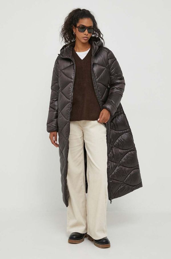 Save The Duck Jakna Save The Duck za žene, boja: smeđa, za prijelazno razdoblje