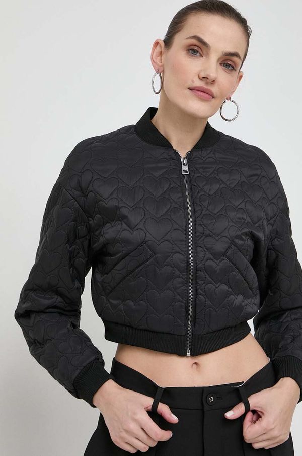 Silvian Heach Jakna Silvian Heach za žene, boja: crna, za prijelazno razdoblje, oversize